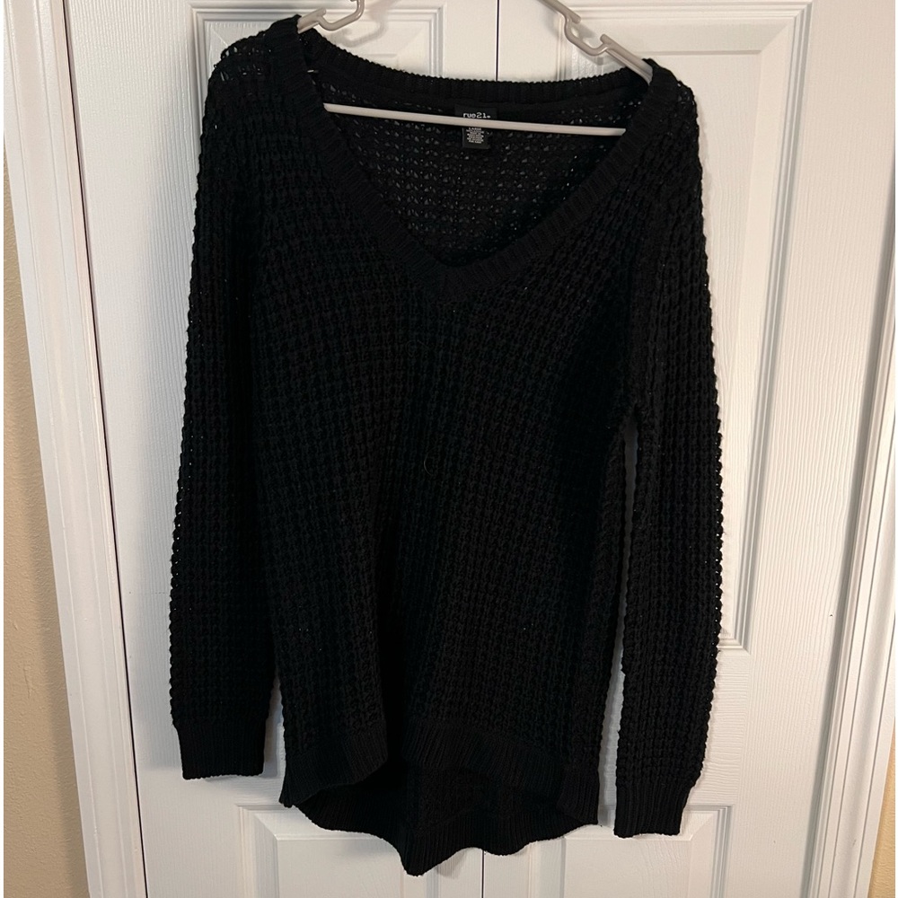 Black knit sweater